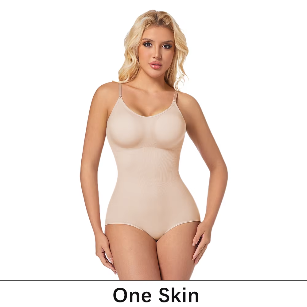 Slimming Shapewear Removable Bra Pads Bodysuit Body Shaper Women Seamless Tummy Control Slimming Sheath Flat Belly for Underwear