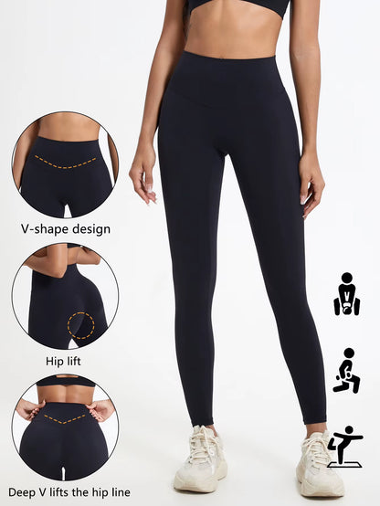Super Soft Fabrics High Waist Leggings Quick-Dry Gym Yoga Pants Running Workout Tights Push up Sports Leggings Women