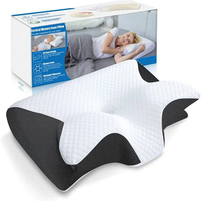 Butterfly Sleep Memory Neck Pillow Slow Rebound Comfort Memory Foam Sleep Cervical Orthopedic Neck Pillow Massage Bed Pillow