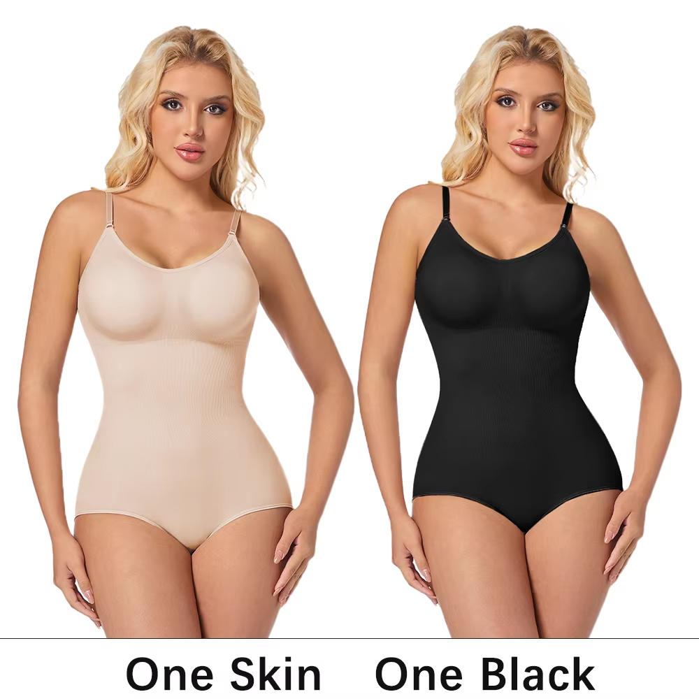 Slimming Shapewear Removable Bra Pads Bodysuit Body Shaper Women Seamless Tummy Control Slimming Sheath Flat Belly for Underwear