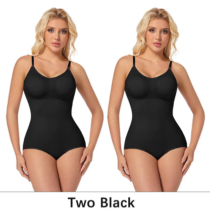 Slimming Shapewear Removable Bra Pads Bodysuit Body Shaper Women Seamless Tummy Control Slimming Sheath Flat Belly for Underwear