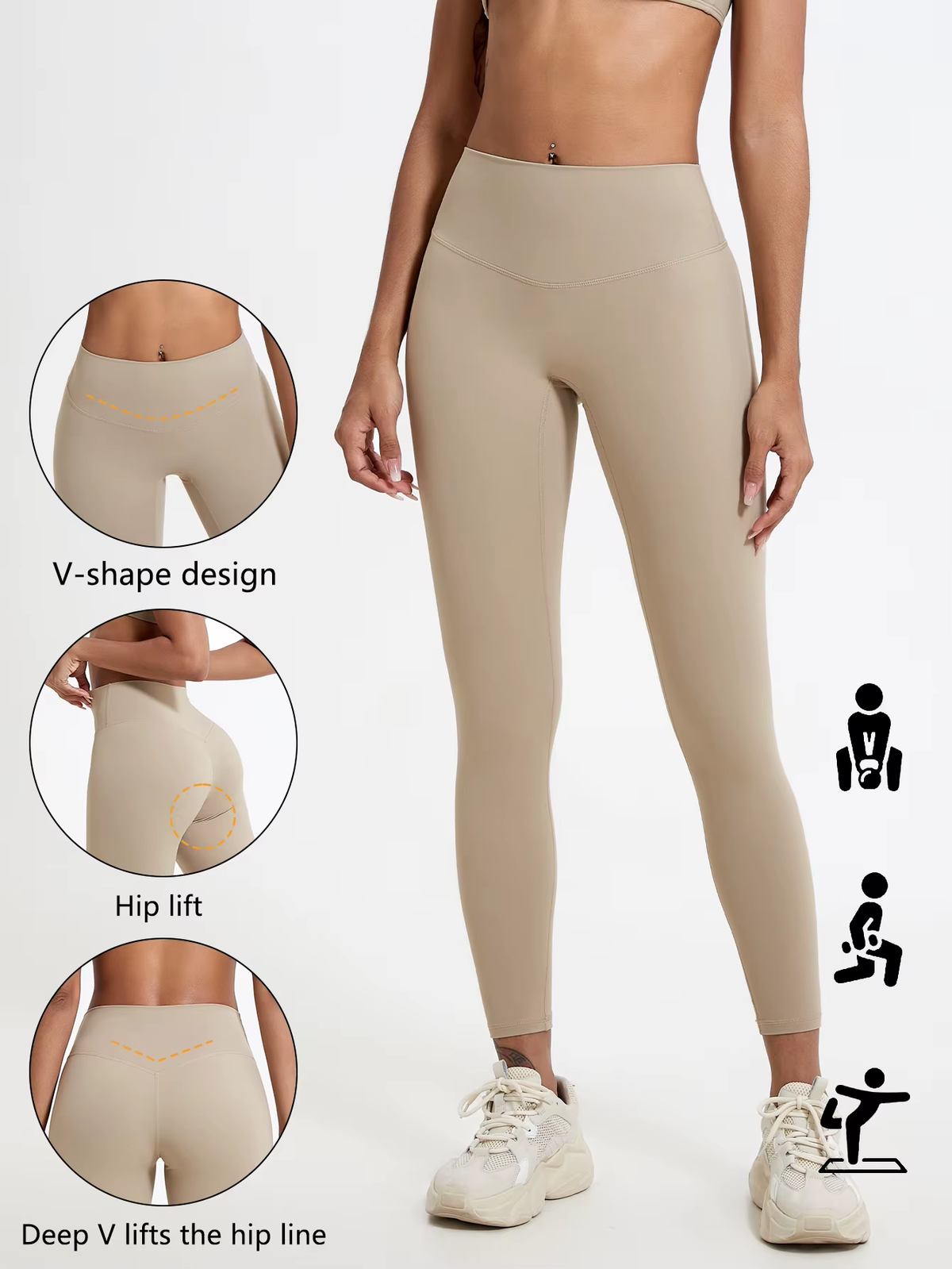 Super Soft Fabrics High Waist Leggings Quick-Dry Gym Yoga Pants Running Workout Tights Push up Sports Leggings Women