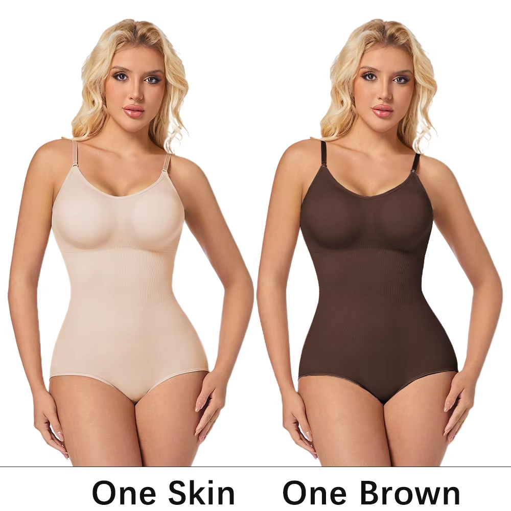 Slimming Shapewear Removable Bra Pads Bodysuit Body Shaper Women Seamless Tummy Control Slimming Sheath Flat Belly for Underwear