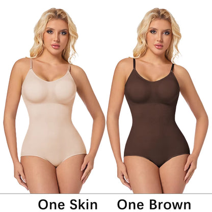 Slimming Shapewear Removable Bra Pads Bodysuit Body Shaper Women Seamless Tummy Control Slimming Sheath Flat Belly for Underwear
