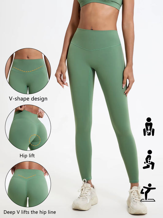Super Soft Fabrics High Waist Leggings Quick-Dry Gym Yoga Pants Running Workout Tights Push up Sports Leggings Women