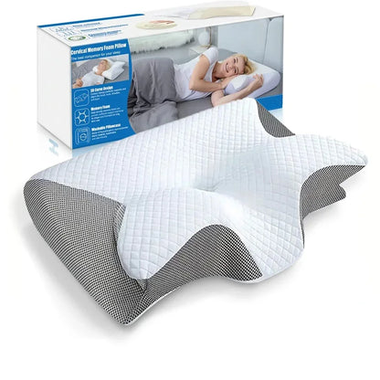 Butterfly Sleep Memory Neck Pillow Slow Rebound Comfort Memory Foam Sleep Cervical Orthopedic Neck Pillow Massage Bed Pillow