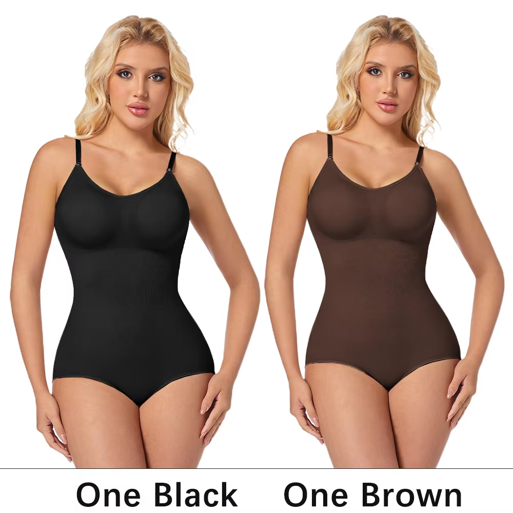 Slimming Shapewear Removable Bra Pads Bodysuit Body Shaper Women Seamless Tummy Control Slimming Sheath Flat Belly for Underwear