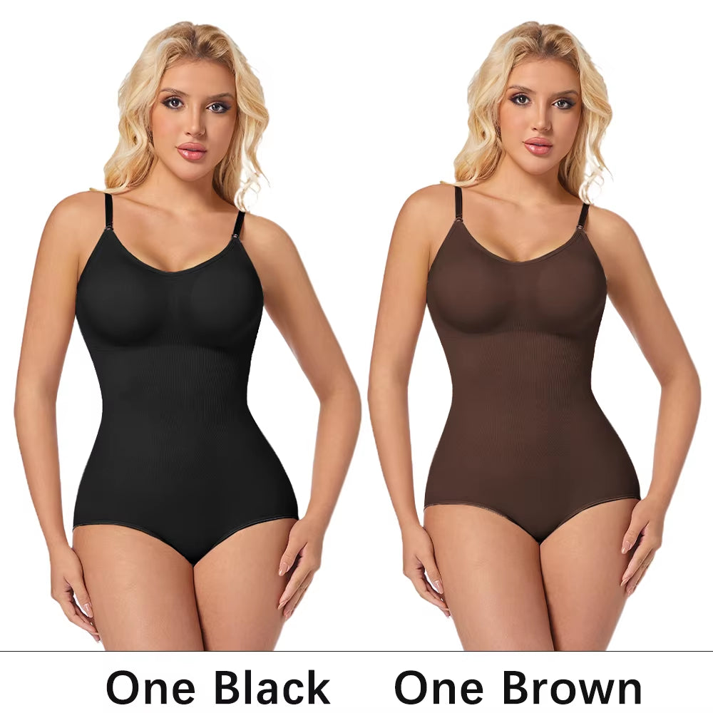 Slimming Shapewear Removable Bra Pads Bodysuit Body Shaper Women Seamless Tummy Control Slimming Sheath Flat Belly for Underwear