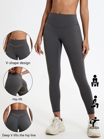 Super Soft Fabrics High Waist Leggings Quick-Dry Gym Yoga Pants Running Workout Tights Push up Sports Leggings Women